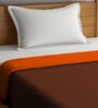 Orange Polyester Solid 120 GSM Single Bed Dohar