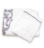 White Floral 300 TC Cotton Queen Sized Bed Sheets with 2 Pillow Covers