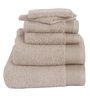Brown Solid 550 GSM Cotton 6 Pieces Towel Set