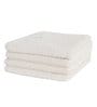 Off White Solid 550 GSM 100 % Cotton Face Towels (Set of 4)