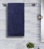 Blue Solid 550 GSM 100 % Cotton Bath Towel