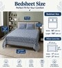 Blue Floral 210 TC 100% Cotton King Size Bedsheet with 2 Pillow Covers