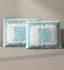 Blue Abstract 100% Cotton King Size Bedsheet with 2 Pillow Covers