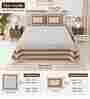Brown Geometric 100% Cotton Super King Size Bedsheet with 2 Pillow Covers