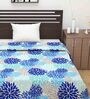 Blue Abstract Cotton 100 GSM Single Bed Dohar