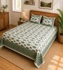Green Elephant 100% Cotton King Size Bedsheet with 2 Pillow Covers