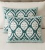 Green Floral 100% Cotton Super King Size Bedsheet with 2 Pillow Covers