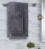 Grey Solid 550 GSM Cotton 6 Pieces Towel Set