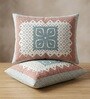 Grey Abstract 100% Cotton King Size Bedsheet with 2 Pillow Covers