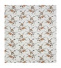 Beige Floral 144 TC Cotton King Size  King Size Bedsheet With 2 Pillow Cover