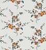 Beige Floral 144 TC Cotton King Size  King Size Bedsheet With 2 Pillow Cover