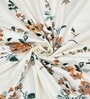 Beige Floral 144 TC Cotton King Size  King Size Bedsheet With 2 Pillow Cover