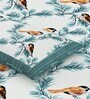Blue Birds Print 144 TC Cotton King Size  King Size Bedsheet With 2 Pillow Cover