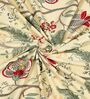 Soft Yellow Floral 144 TC Cotton King Size  King Size Bedsheet With 2 Pillow Cover