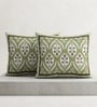 Light Green Floral 100% Cotton Super King Size Bedsheet with 2 Pillow Covers