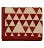 Red Cotton Printed 63X55 Inch Reversible Throw