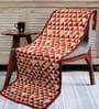 Red Cotton Printed 63X55 Inch Reversible Throw