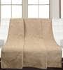 Brown Cotton Solid 63X55 Inch Reversible Throw