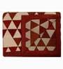 Red Cotton Printed 63X55 Inch Reversible Throw