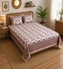 Maroon Elephant 100% Cotton King Size Bedsheet with 2 Pillow Covers