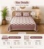 Maroon Elephant 100% Cotton King Size Bedsheet with 2 Pillow Covers