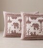 Maroon Elephant 100% Cotton King Size Bedsheet with 2 Pillow Covers