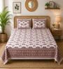 Maroon Elephant 100% Cotton King Size Bedsheet with 2 Pillow Covers