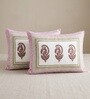 Maroon Floral 100% Cotton Super King Size Bedsheet with 2 Pillow Covers