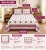 Maroon Floral 100% Cotton Super King Size Bedsheet with 2 Pillow Covers