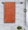 Orange Solid 550 GSM 100 % Cotton Bath Towel