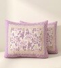 Pink Floral 100% Cotton King Size Bedsheet with 2 Pillow Covers