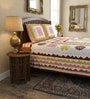 Pink Abstract 100% Cotton King Size Bedsheet with 2 Pillow Covers