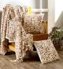 On The Town Blob Orange 100% Cotton Printed 89X59 Inch Throw With 2 Cushion Covers