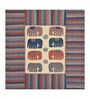 Beige Elephant Print 144 TC Cotton Double bedsheet  Bedsheet With 2 Pillow Cover