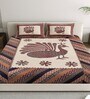 Deep Maroon Breathable 144 TC Cotton Double bedsheet  Bedsheet With 2 Pillow Cover