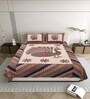 Deep Maroon Breathable 144 TC Cotton Double bedsheet  Bedsheet With 2 Pillow Cover