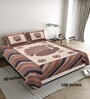 Deep Maroon Breathable 144 TC Cotton Double bedsheet  Bedsheet With 2 Pillow Cover