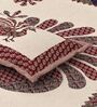 Deep Maroon Breathable 144 TC Cotton Double bedsheet  Bedsheet With 2 Pillow Cover