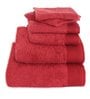 Red Solid 550 GSM Cotton 6 Pieces Towel Set