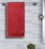 Red Solid 550 GSM 100 % Cotton Bath Towel