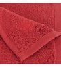 Red Solid 550 GSM 100 % Cotton Face Towels (Set of 4)