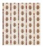 Cream And Brown Traditional print 144 TC Cotton Size Double  Bedsheet With 2 Pillow Cover