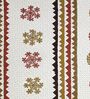 White Traditional print 144 TC Cotton King Size  Bedsheet With 2 Pillow Cover