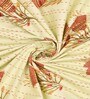 Yellow Block Print  144 TC Cotton King Size  Bedsheet With 2 Pillow Cover