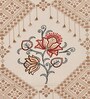 Cream Floral 144 TC Cotton King Size  Bedsheet With 2 Pillow Cover
