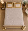 Yellow Geometric 100% Cotton Super King Size Bedsheet with 2 Pillow Covers