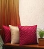 Multicolor Textured Polyester 16 x 16 Inches Cushion Covers (Pack of 3)