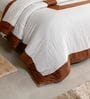 White 100% Pure Bamboo Contrast King Duvet With Panel Design