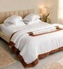 White 100% Pure Bamboo Contrast King Duvet With Panel Design