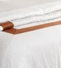 White 100% Pure Bamboo Contrast King Duvet With Panel Design